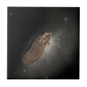 Het interstellaire object Oumuamua. Tegeltje