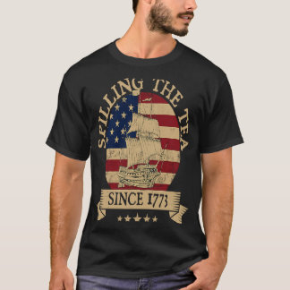 Het invullen van de thee sinds 1773 ons geschiede t-shirt