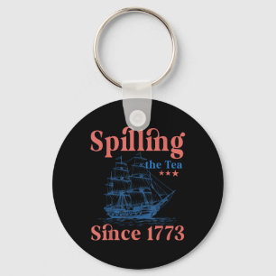 het invullen van de thee sinds 1773 patriottisch o sleutelhanger