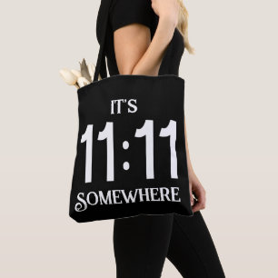 Het is 11:11 ergens numerologie manifesterend geta draagtas