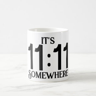 Het is 11:11 ergens numerologie manifesterend geta koffiemok