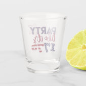 Het is 1776, Amerikaanse vlag Typografie Shot Glas (Achterkant)
