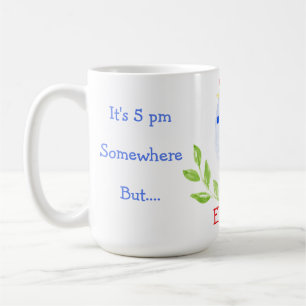 Het is 17.00 uur ergens, 8.00 uur hier. Ik heb kof Koffiemok