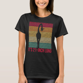 Het is 21 inch lang voor een Giraffe ventilator T-shirt