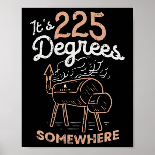 Het is 225 graden ergens. poster