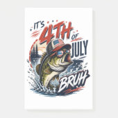 Het is 4 juli Baars Brute Vissen Post-it® Notes (Voorkant)