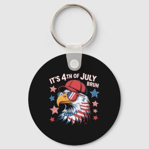 Het is 4 juli Bruh Amerikaanse Zeearend Jongens Sleutelhanger
