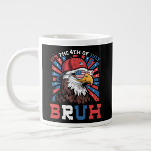 Het is 4 juli Bruh Amerikaanse Zeearend Patriottis Extra Grote Beker