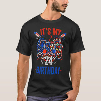 Het is 4 juli en mijn 24e verjaardag gamer ons t-shirt