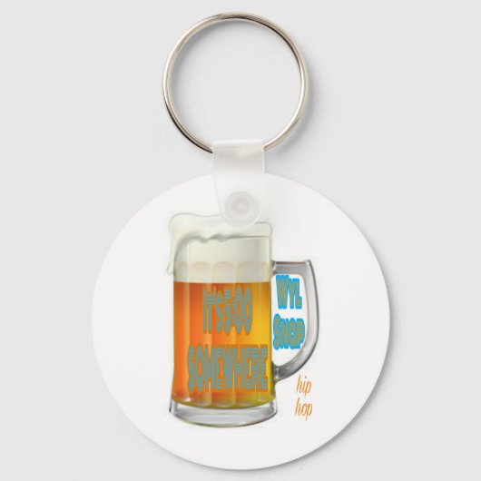 Het is 5:00 ergens. sleutelhanger (Voorkant)