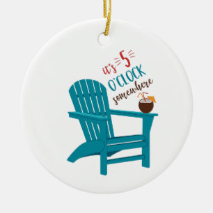 Het is 5 O'Clock Keramisch Ornament