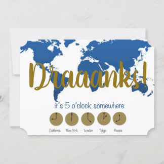 het is 5 uur ergens in Brunch Invitation Kaart