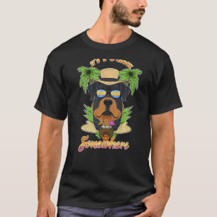Het is 5 uur 's nachts ergens Drink Rottweiler T-shirt