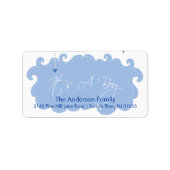 Het is A Boy Blue Cloud adres Label (Voorkant)