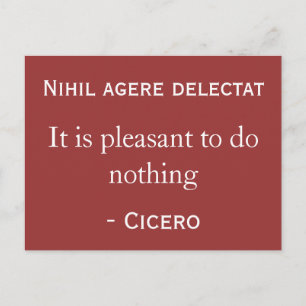 Het is aangenaam om niets te doen briefkaart