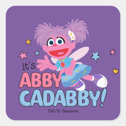 Het is Abby Cadabby. Vierkante Sticker (Voorkant)
