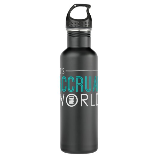Het is 'Acrual World Funny Accounting & Accountant Waterfles (Voorkant)