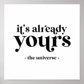 Het is al van u - het universum poster (Voorkant)