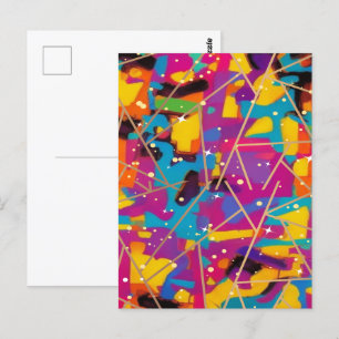 Het is allemaal Abstract verbonden Briefkaart