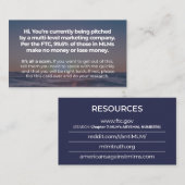 Het is allemaal een Scam - Visitekaartje (Voorkant / Achterkant)