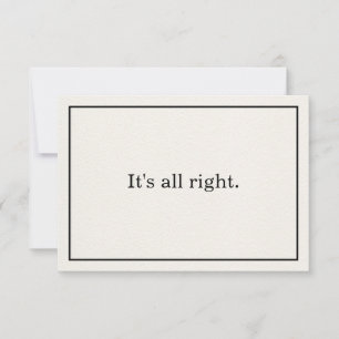 Het is allemaal goed Minimalistische Affirmatie Ka Kaart