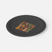 Het is allemaal Gravy Baby Funny Thanksgiving Turk Papieren Bordje (Gekanteld)