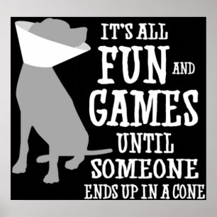 Het is allemaal leuk en games tot iemand in een poster