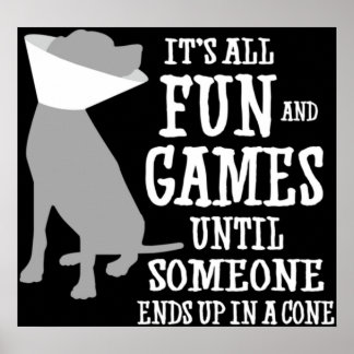 Het is allemaal leuk en games tot iemand in een poster