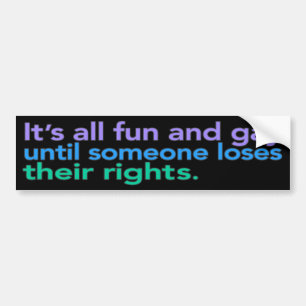 Het is allemaal leuk en homo tot... Bumpersticker