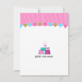 Het is allemaal roze feest kaart (Achterkant)