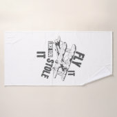 Het is alsof je hem stopt. badhanddoek (Badhanddoek)