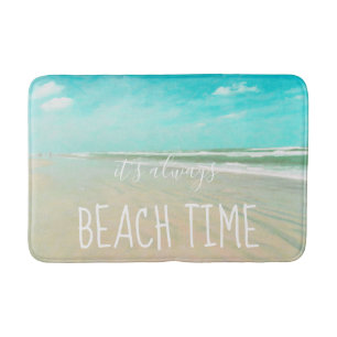 Het is altijd Beach Time Turquoise Ocean Shore Badmat