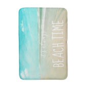Het is altijd Beach Time Turquoise Ocean Shore Badmat (Voorkant Verticaal)