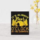 Het is altijd bieruur - Grappige camping gift Kaart (Gele Bloem)