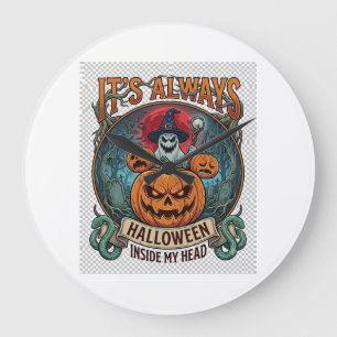 Het is altijd Halloween in het hoofd Pompoen Geest Grote Klok