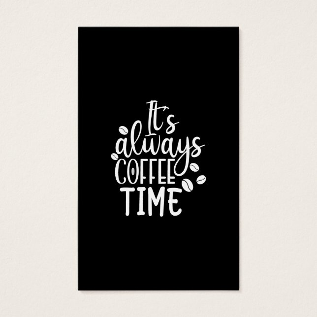 het is altijd koffietijd visitekaartje (Voorkant)