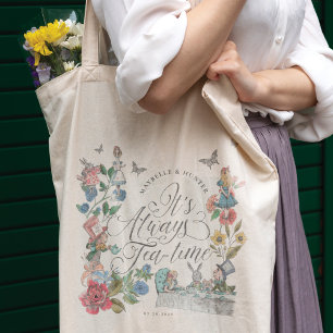 Het is altijd Tea-Time Alice in Wonderland Tote Bag