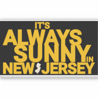 HET IS ALTIJD ZONNIG IN NEW JERSEY STICKER