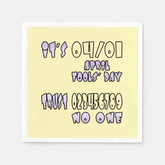 Het is April Fools' Day Servet (Voorkant)