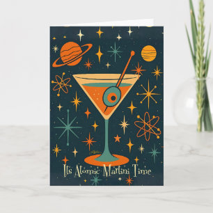 Het is Atomic Martini Tijd Kosmische Sterren Kaart