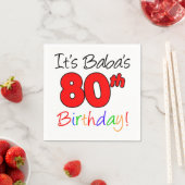 Het is Baba's 80ste verjaardag Servet (Insitu)