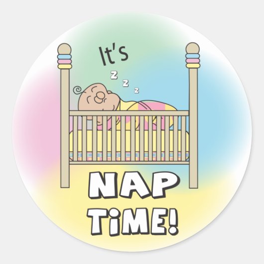 Het is Baby's Nap Time Ronde Sticker (Voorkant)