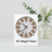 Het is Bagel Time. Briefkaart (Staand voorkant)