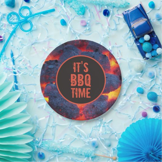 Het is BBQ-tijd papieren bord (Feest)