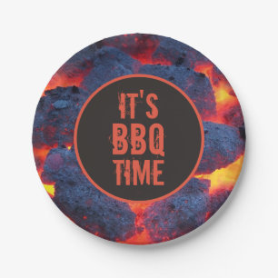 Het is BBQ-tijd papieren bord