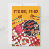 Het is BBQ Time, Summer Barbecue Cookout Kaart (Voorkant)