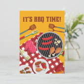 Het is BBQ Time, Summer Barbecue Cookout Kaart (Staand voorkant)