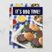 Het is BBQ Time, Summer Barbecue Cookout Kaart (Voorkant / Achterkant)