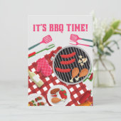 Het is BBQ Time, Summer Barbecue Cookout Kaart (Staand voorkant)