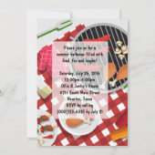 Het is BBQ Time, Summer Barbecue Cookout Kaart (Achterkant)